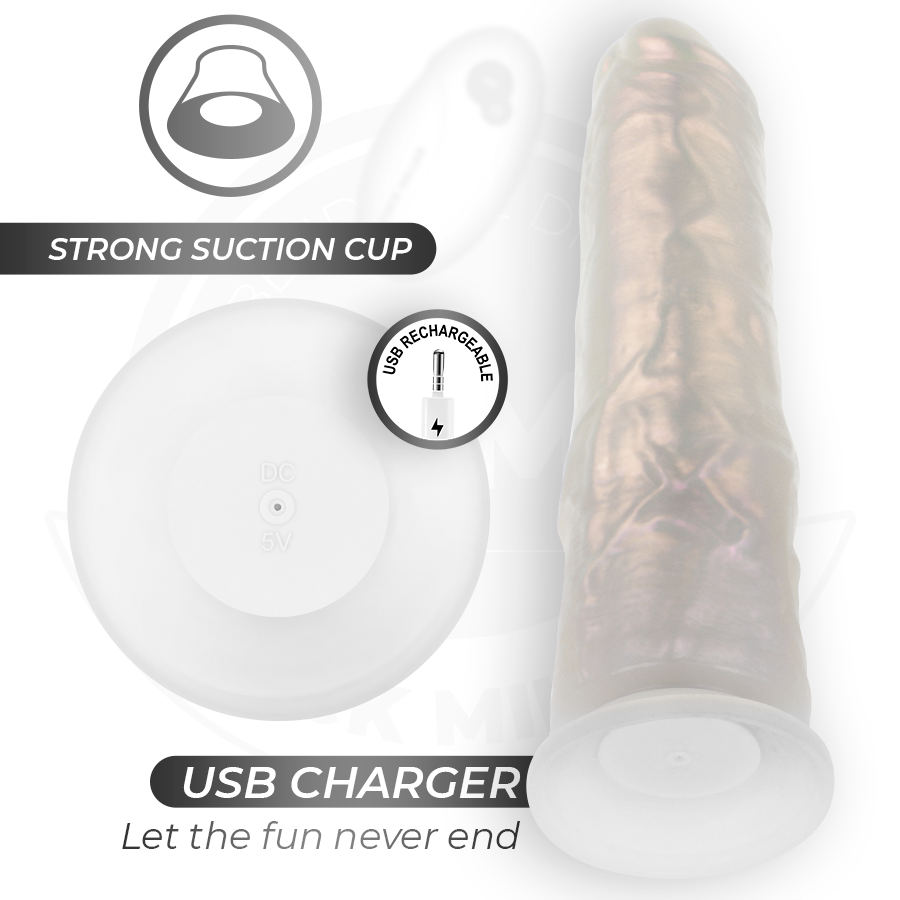 Cock Miller Dildo With Suction Cup, Lights And Vibration — White · Silicone