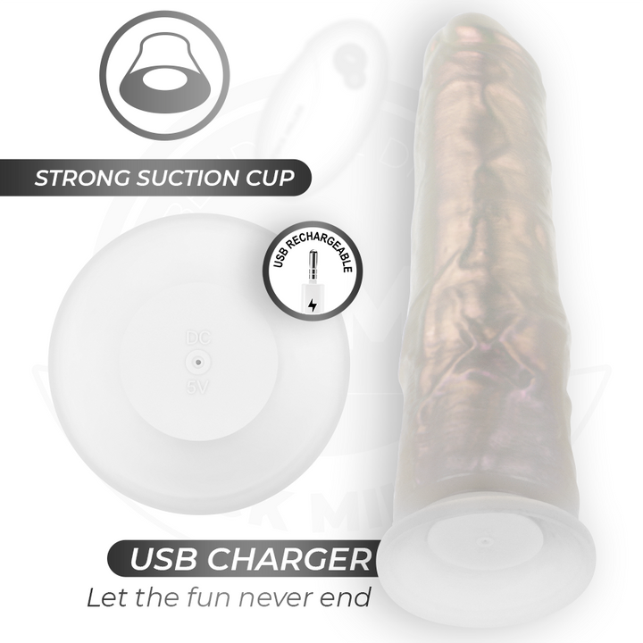 Cock Miller Dildo With Suction Cup, Lights And Vibration — White · Silicone