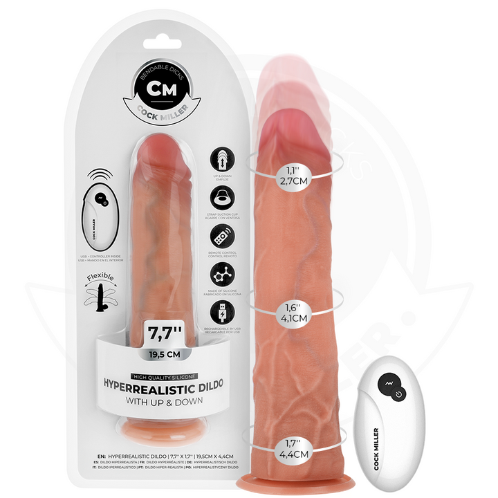 Cock Miller Hyper-Realistic Dildo With Suction Cup And — Skin · Silicone