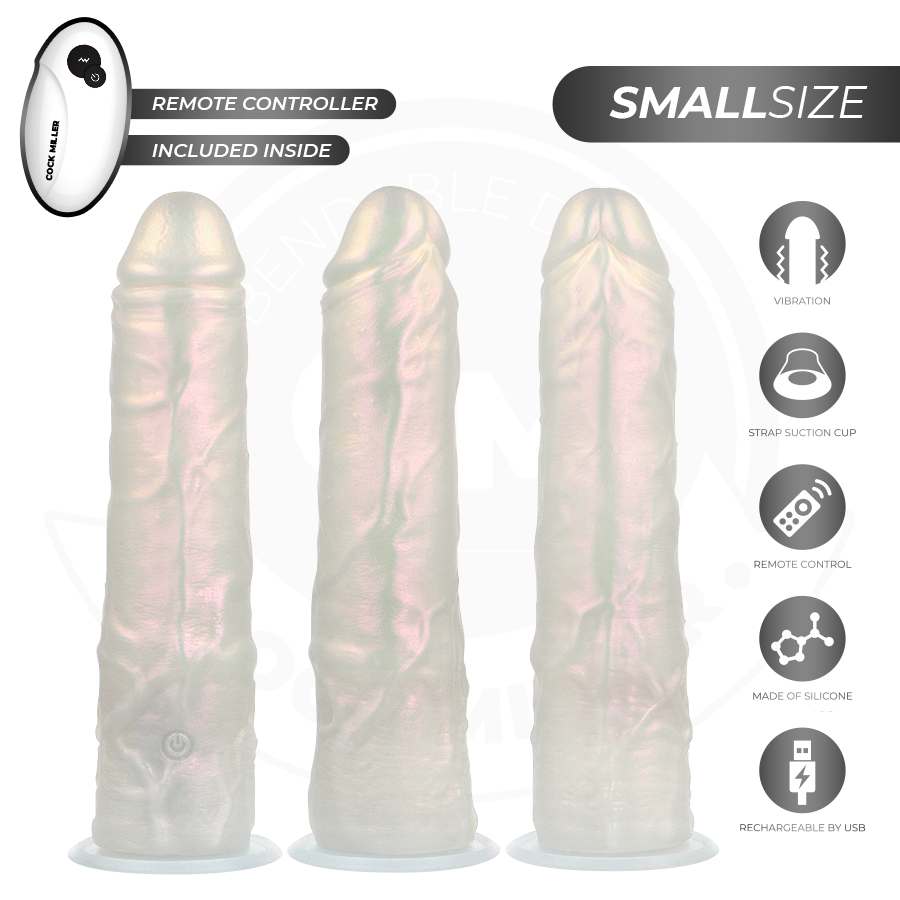 Cock Miller Dildo With Suction Cup, Lights And Vibration — White · Silicone