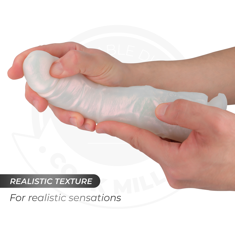 Cock Miller Dildo With Suction Cup, Lights And Vibration — White · Silicone