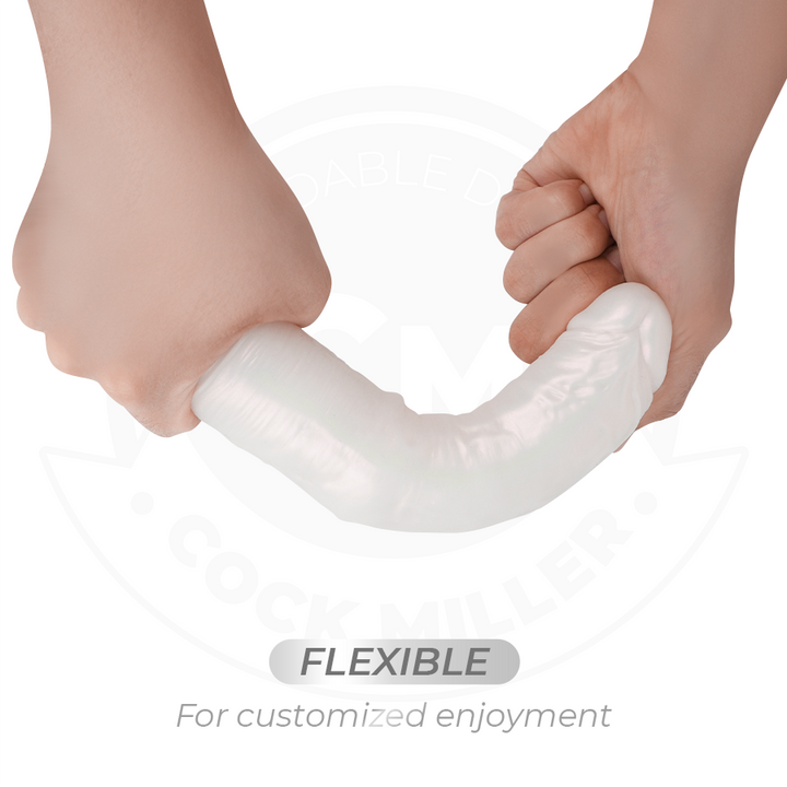 Cock Miller Dildo With Suction Cup, Lights And Vibration — White · Silicone