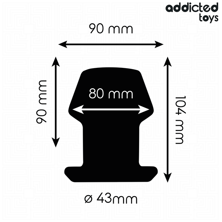 Addicted Toys Extreme Hollow Anal Plug Silicone Size L 10.4 — Black · Silicone