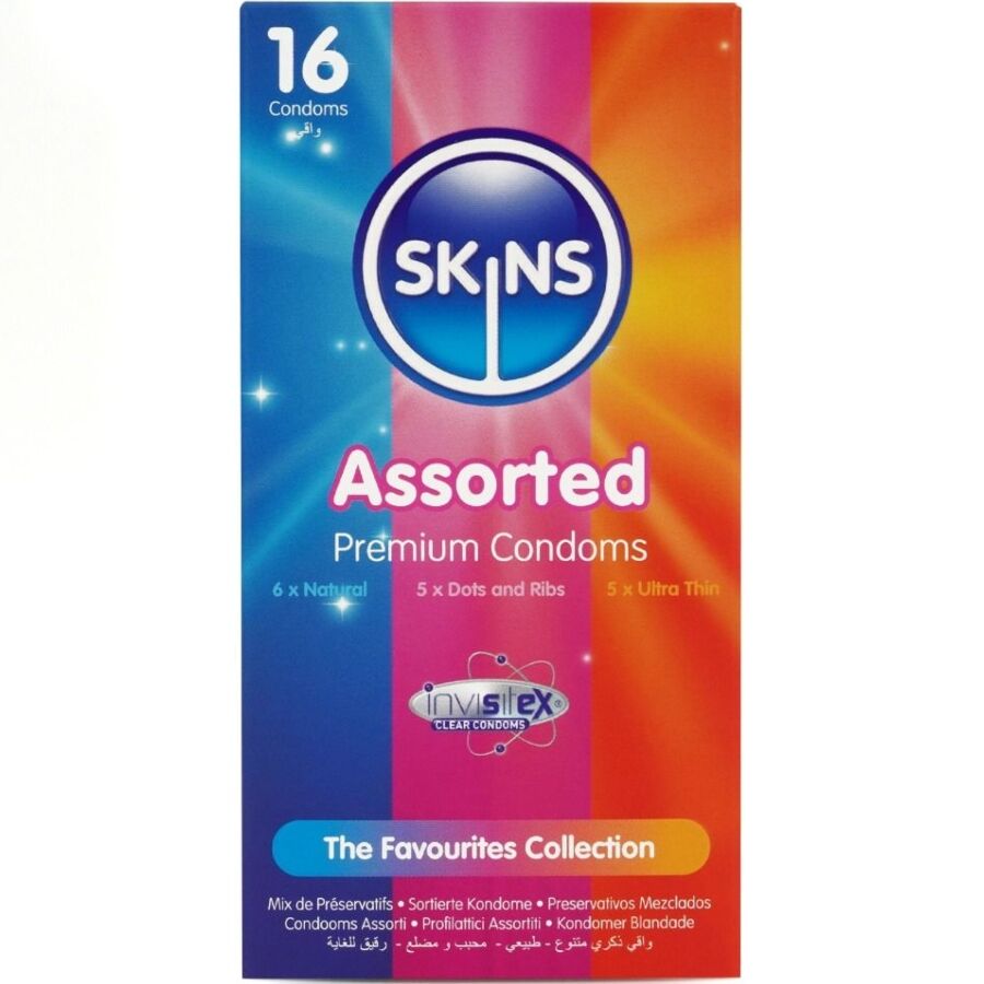 Skins assorted premium condoms pack 16