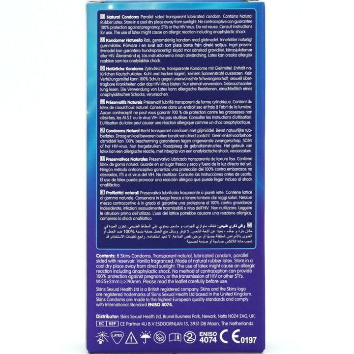 SKINS - NATURAL PREMIUM CONDOMS PACK 8