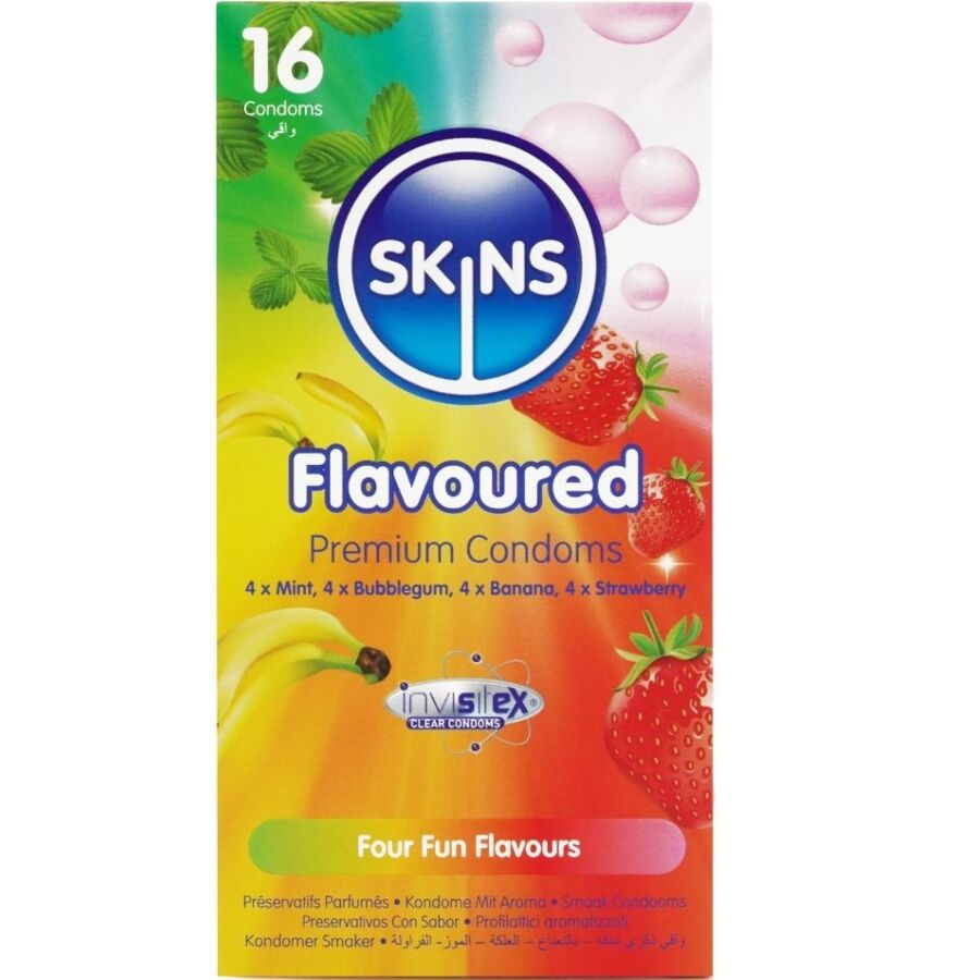 Skins multi-flavor premium condoms 16-pack