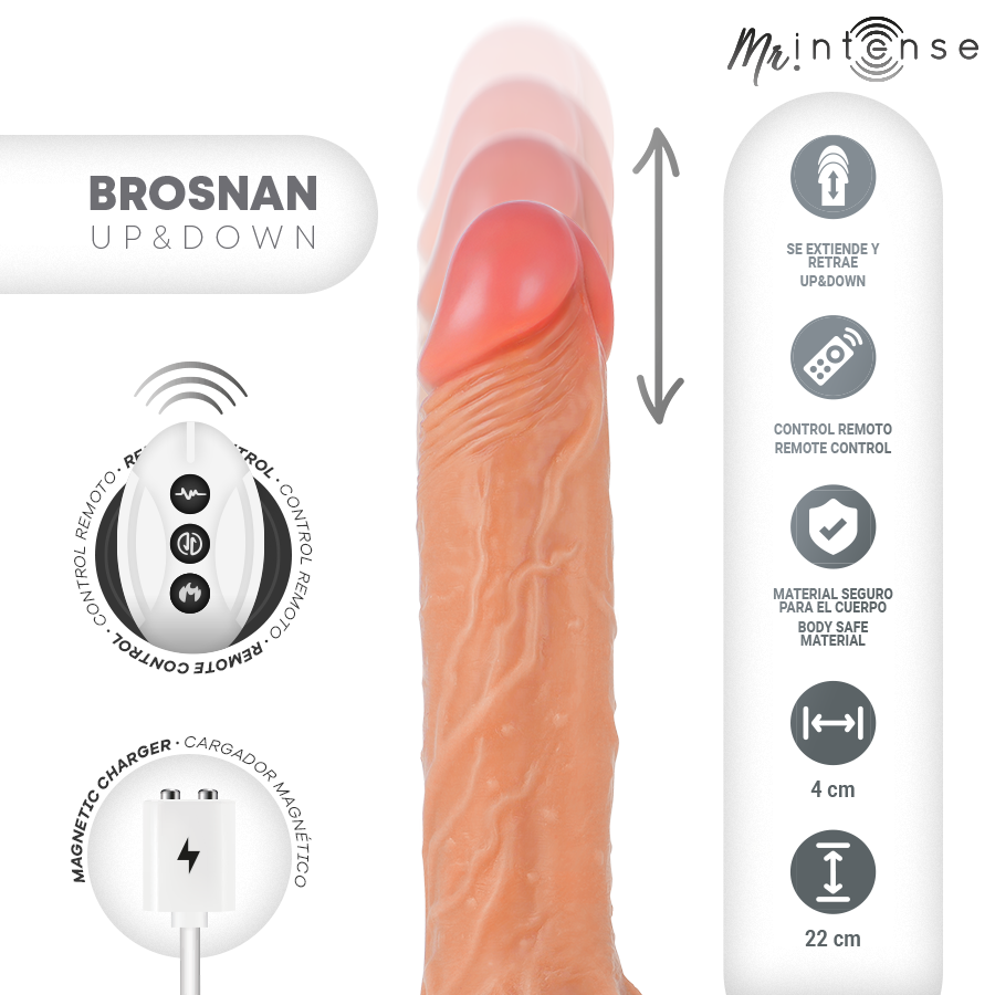 Mr Intense Brosnan Realistic Multifunctional With Vibration — Skin