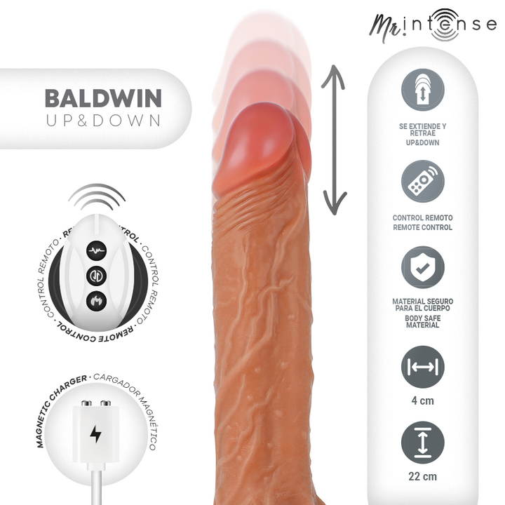 Mr Intense Baldwin Realistic Multifunctional With Vibration — Skin