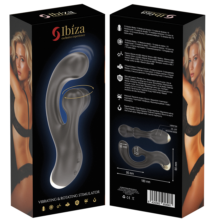 IBIZA - VIBRATING &amp; ROTATING STIMULATOR