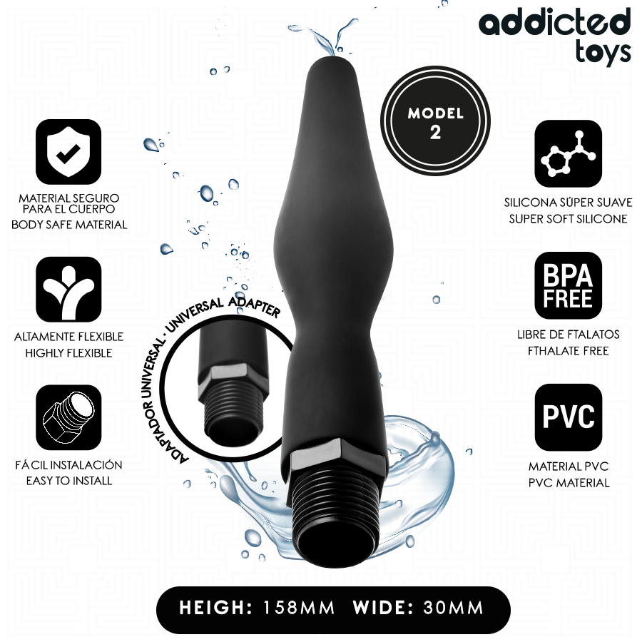 Addicted Toys - Anal Cleaner With Universal Adapter Model 2