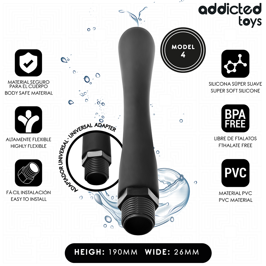 Addicted Toys - Anal Cleaner With Universal Adapter Model 4