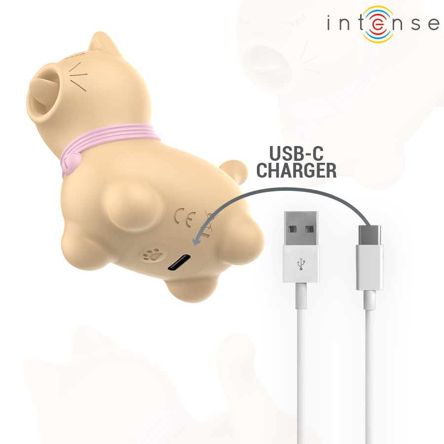 INTENSE - TOULOUSE STIMULATOR WITH 360º ROTATING TONGUE YELLOW