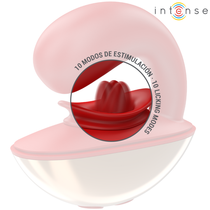 INTENSE - MARIAH VIBRATOR &amp; STIMULATOR IN U SHAPE 10 VIBRATIONS RED