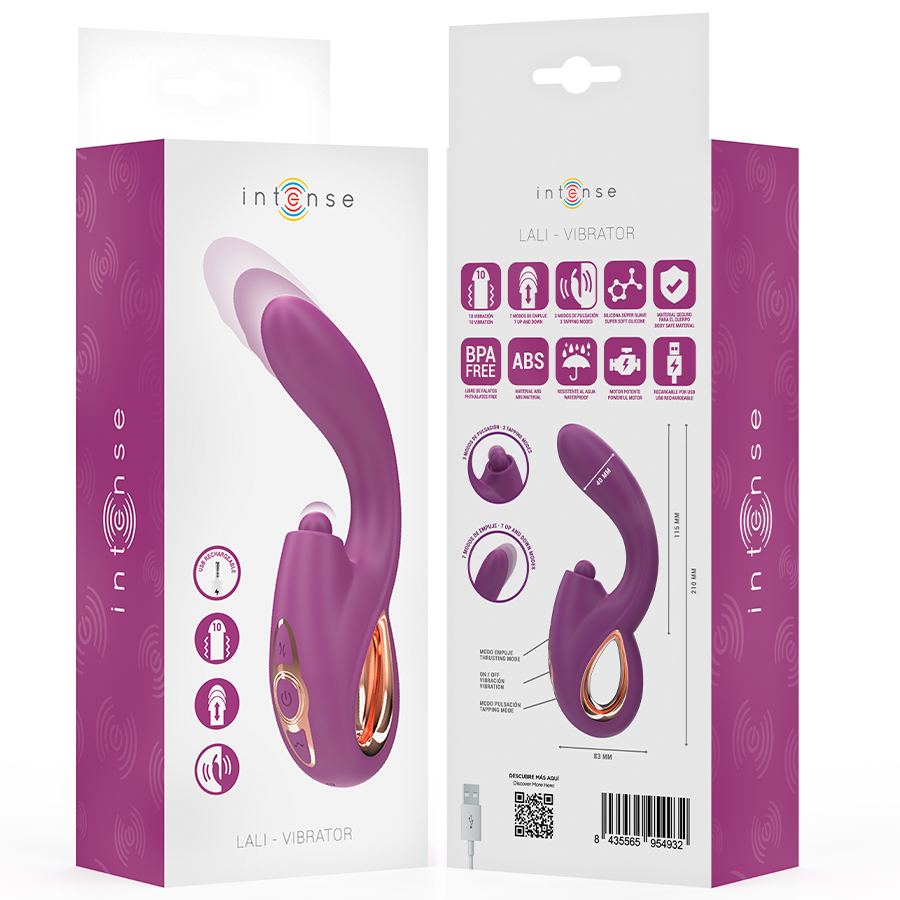 INTENSE - LALI MULTIFUNCTION G-SPOT VIBRATOR TAPPING &amp; THRUST &amp; VIBRATION PURPLE