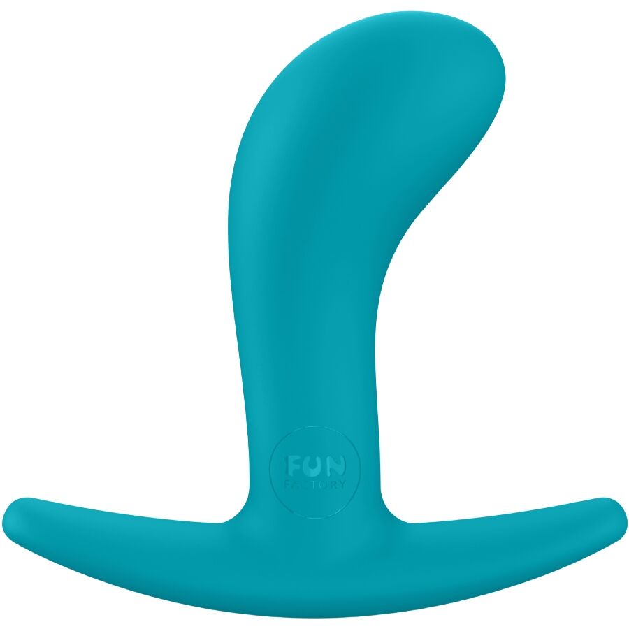 Fun Factory Bootie Anal Plug Size S Aquamarine — Blue silicone