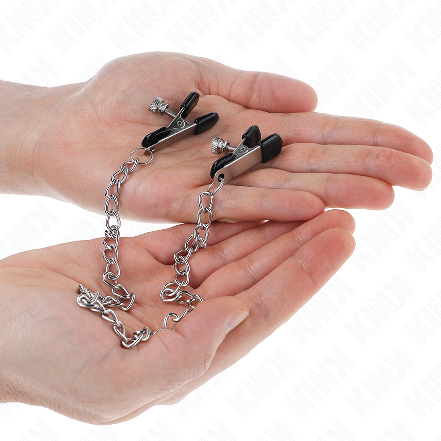 KINK - FLAT CHAIN NIPPLE CLAMPS SILVER 34 CM