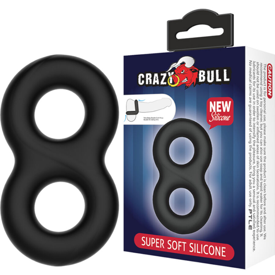 Crazy Bull double infinity silicone ring