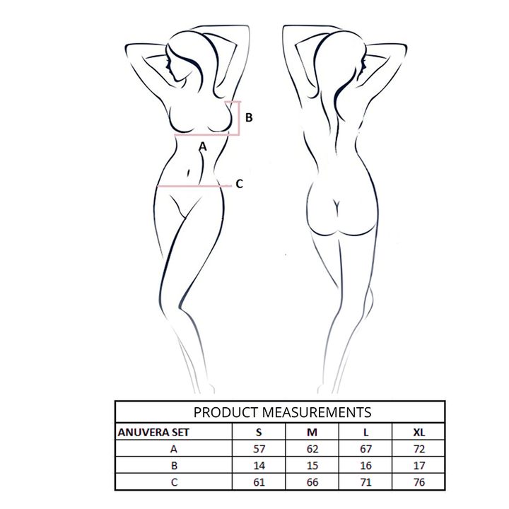 PASSION - ANUVERA BRA + THONG SET BLACK L/XL