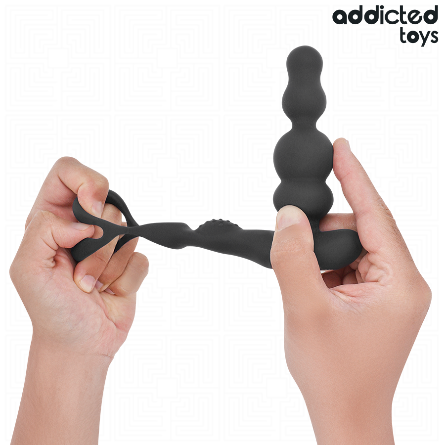Addicted Toys Rotating Prostate Massager Remote Control — Black · Silicone