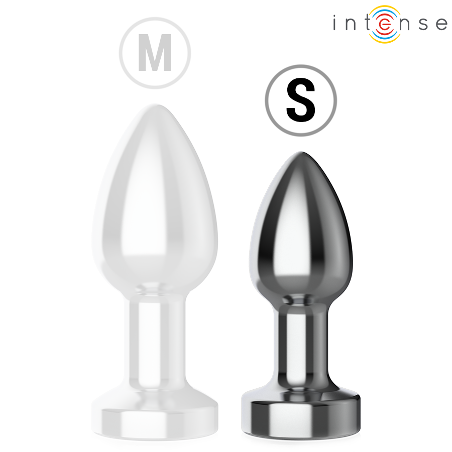 Intense Vibrating Metal Anal Plug With Led Lights — Black Metal, Size S