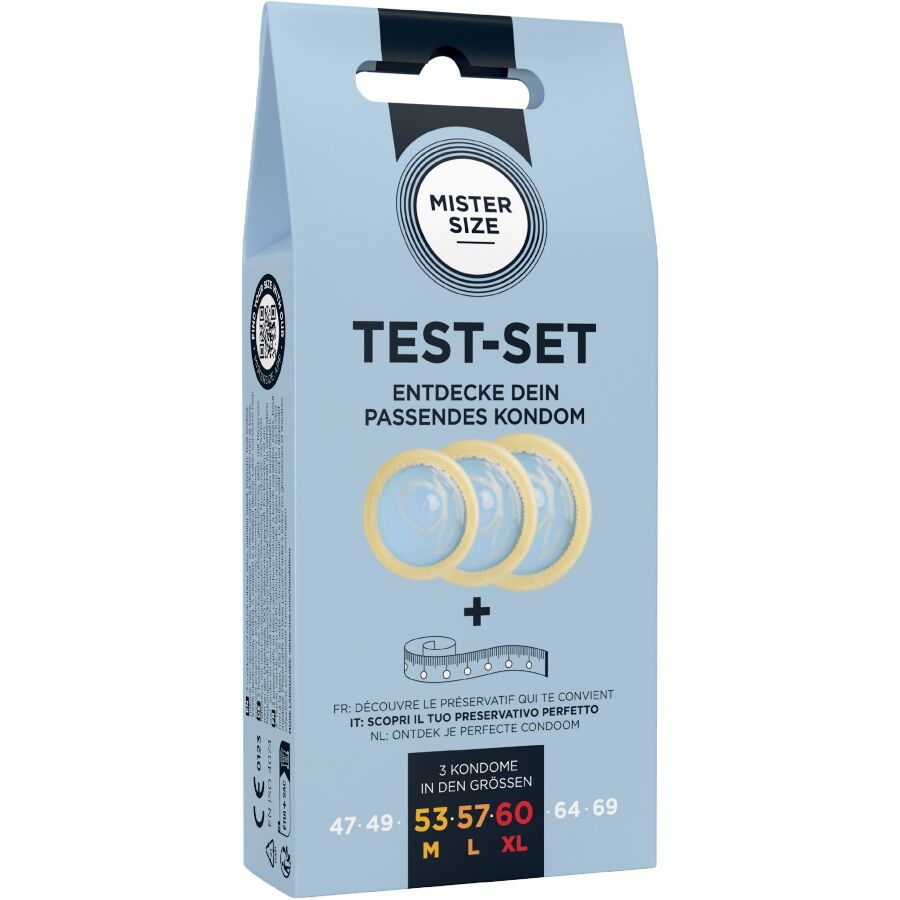 Mister Size - Test Set 3 Different Sized Condoms + Measuring