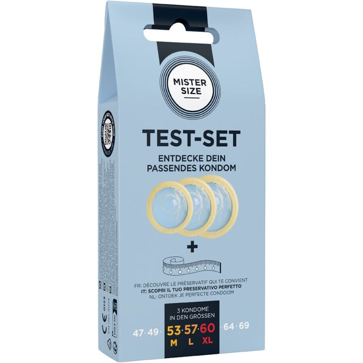 Mister Size - Test Set 3 Different Sized Condoms + Measuring