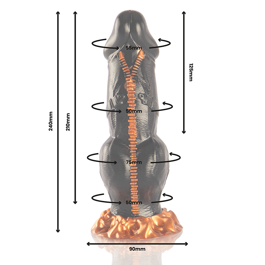Deimos Dildo Power Of Ecstasy — Red silicone