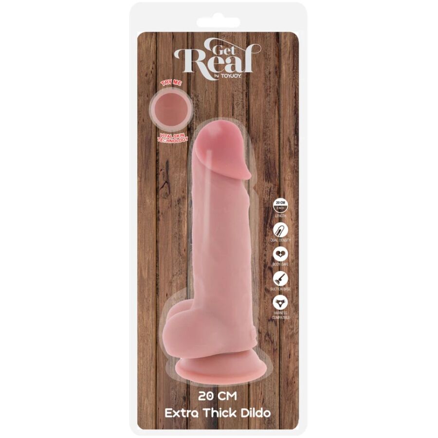 Get Real - Deluxe Realistic Penis With Testicles Extra Thick — Skin TPE