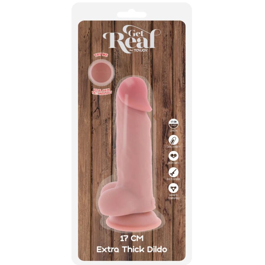 Get Real - Deluxe Realistic Penis With Testicles Extra Thick — Skin TPE