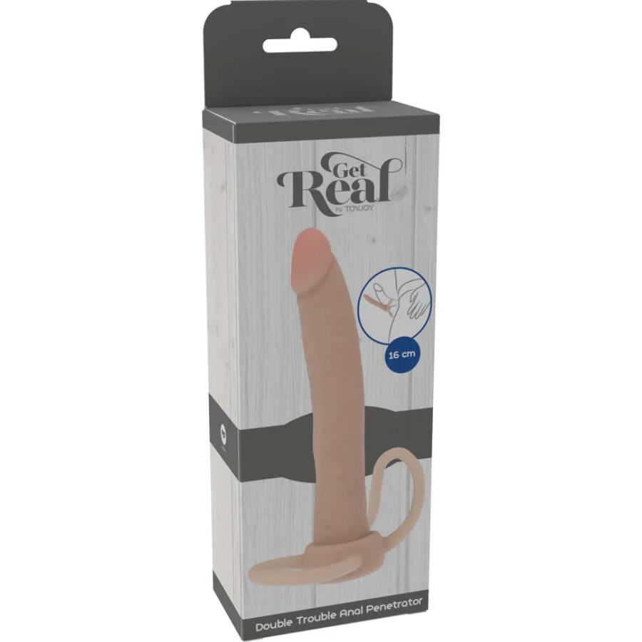 Get Real Double Trouble Silicone Anal Penetrator 16 CM — Skin, silicone
