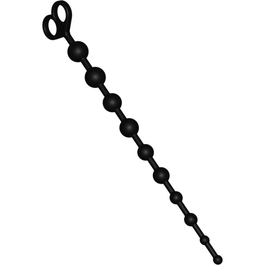 Toyjoy Flexible Anal Balls — Black silicone