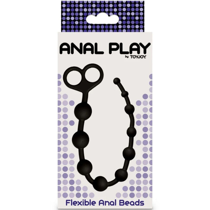 Toyjoy Flexible Anal Balls — Black silicone