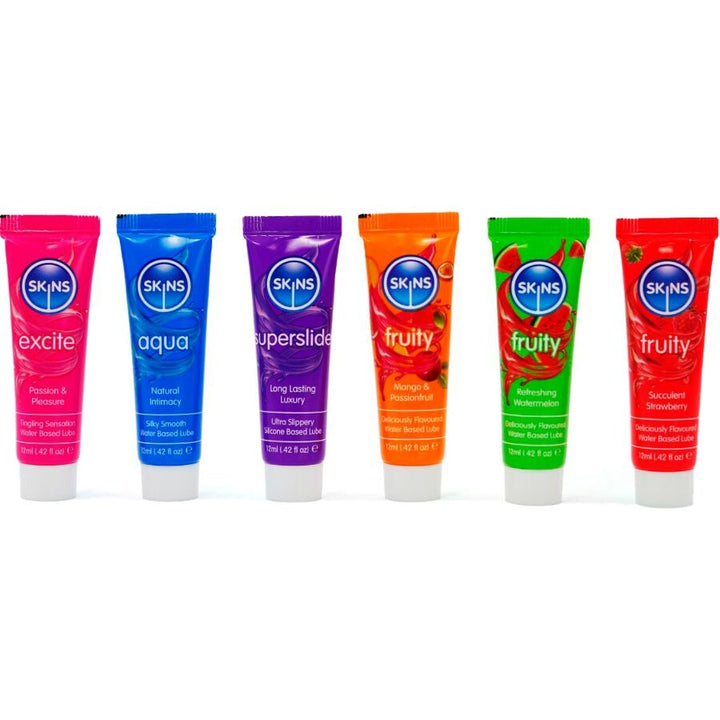 Skins - Vital &amp; Fruity Lubes Kit Lubricants 6 X 12 ML