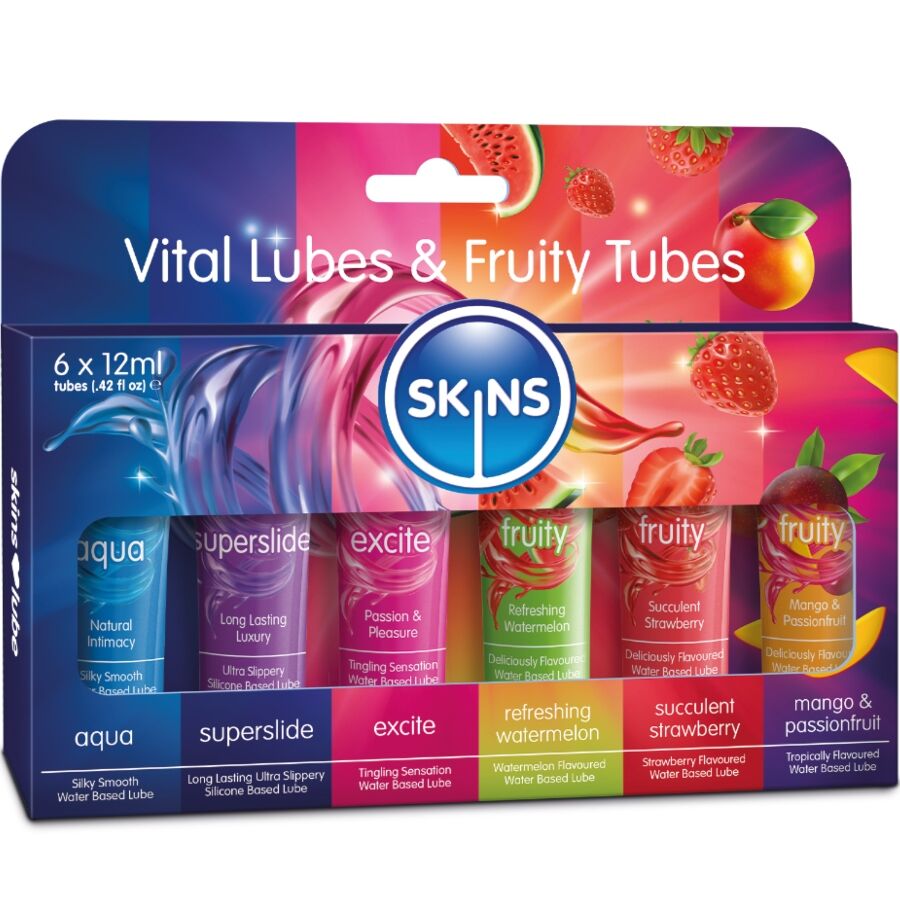 Skins vital & fruity lube kit 6 x 12 ml