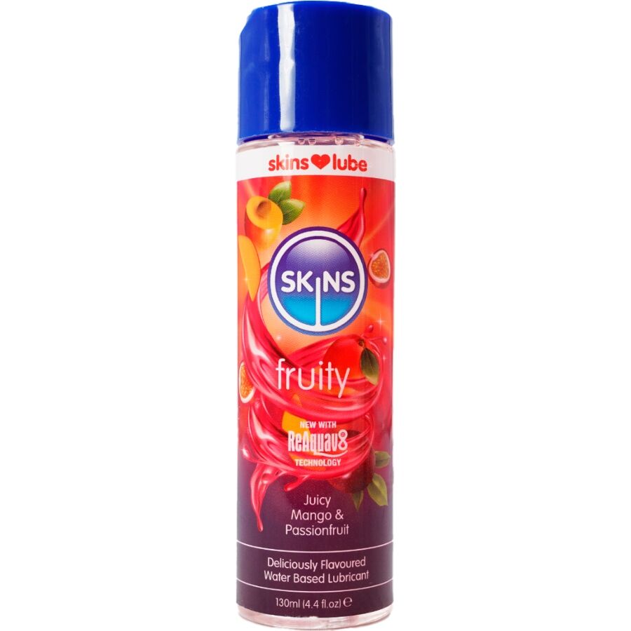 SKINS - FRUITY WATER-BASED LUBRICANT MANGO &amp; PASSION FRUIT 130 ML