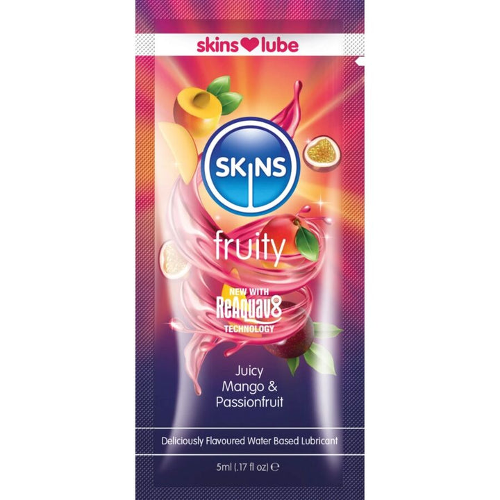 SKINS - FRUITY WATER-BASED LUBRICANT MANGO &amp; PASSION FRUIT SINGLE-DOSE 5 ML