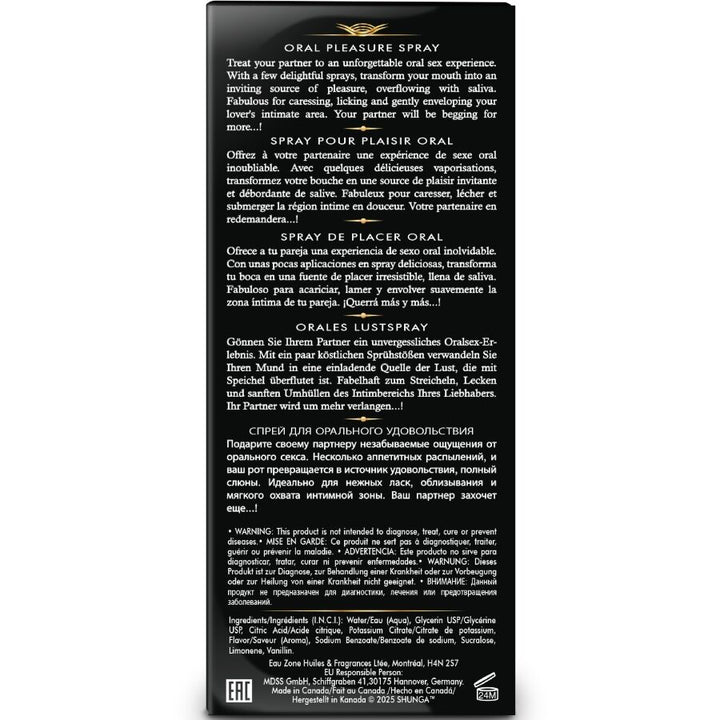 SHUNGA - WAVES PLEASURE SPRAY ORAL SEDUCTIVE WATERMELON 20 ML