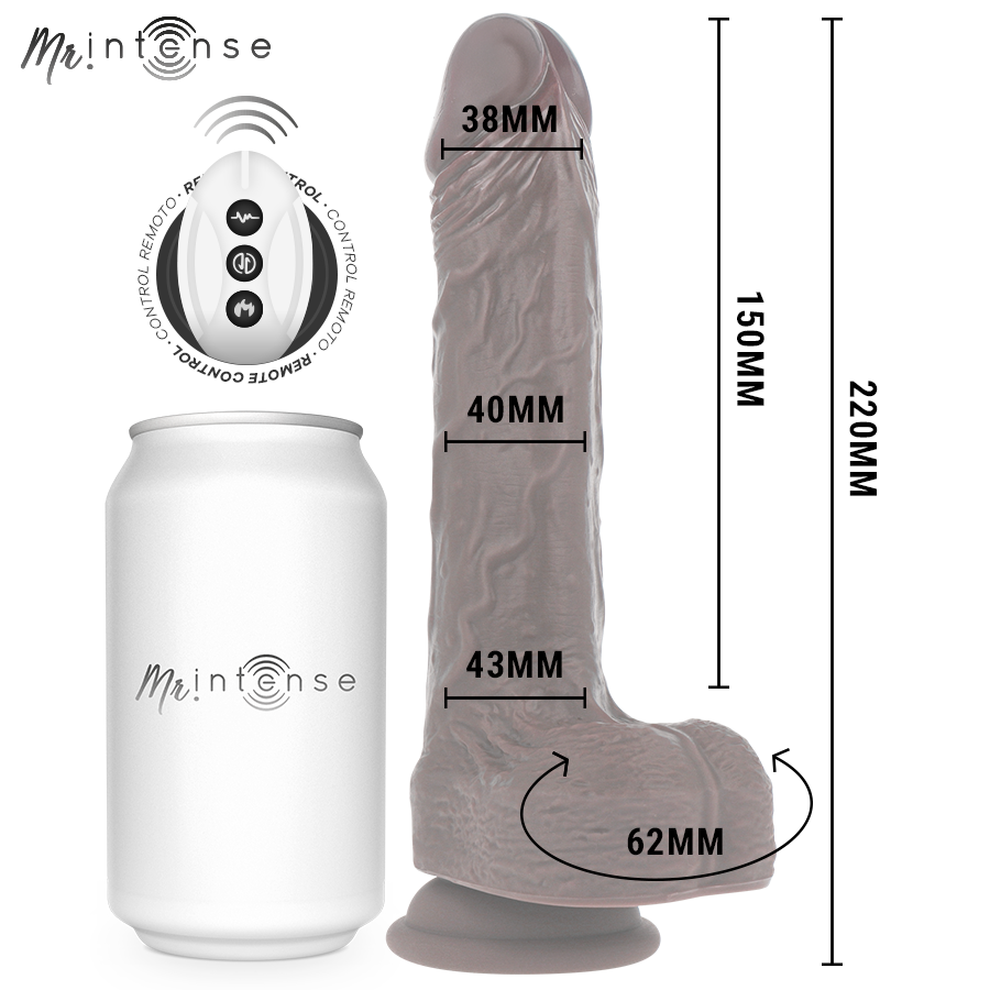 Mr Intense Matt Realistic Multifunction With Vibration Up — Skin