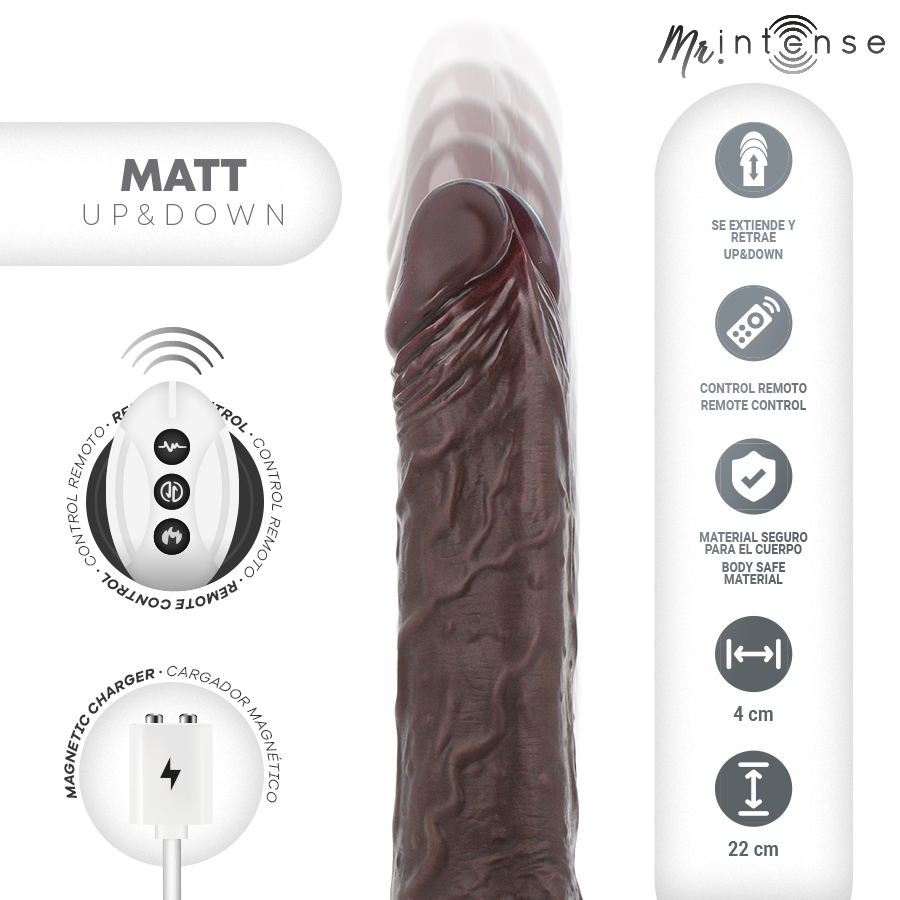 Mr Intense Matt Realistic Multifunction With Vibration Up — Skin