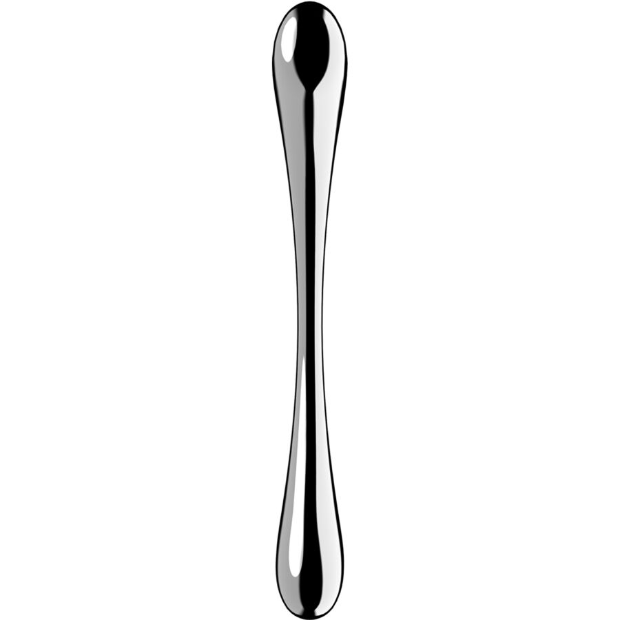 Satisfyer Cosmic Crest 1 Stainless Steel Double-Ended Dildo — Silver Metal