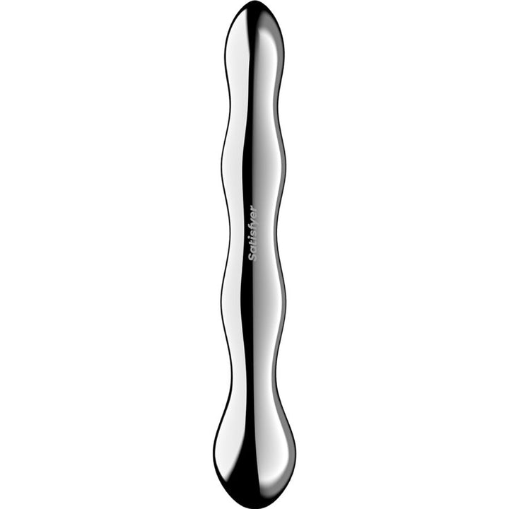 Satisfyer Cosmic Crest 2 Stainless Steel Double-Ended Dildo — Silver Metal