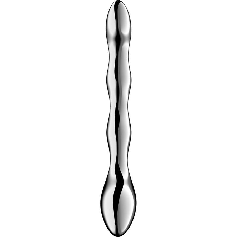 Satisfyer Cosmic Crest 2 Stainless Steel Double-Ended Dildo — Silver Metal