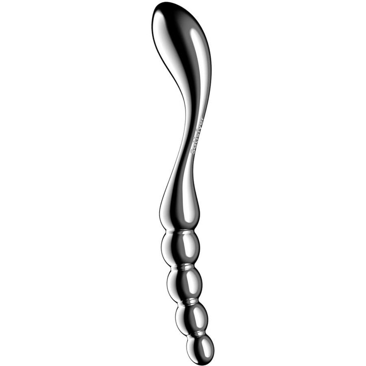 Satisfyer Star Force 1 Stainless Steel Double-Ended Dildo — Silver Metal