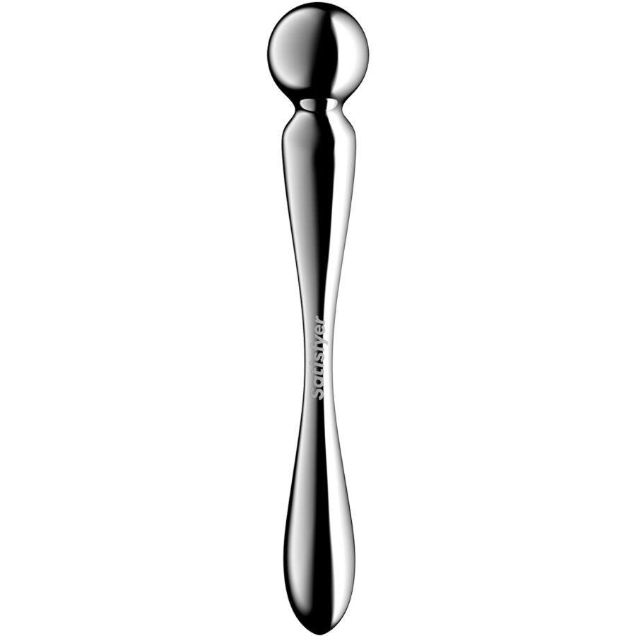 Satisfyer Star Force 2 Stainless Steel Double-Ended Dildo — Silver Metal
