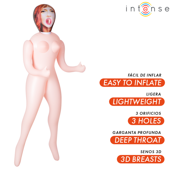 INTENSE DOLLS - SCARLETT INFLATABLE DOLL WITH THREE ORIFICES