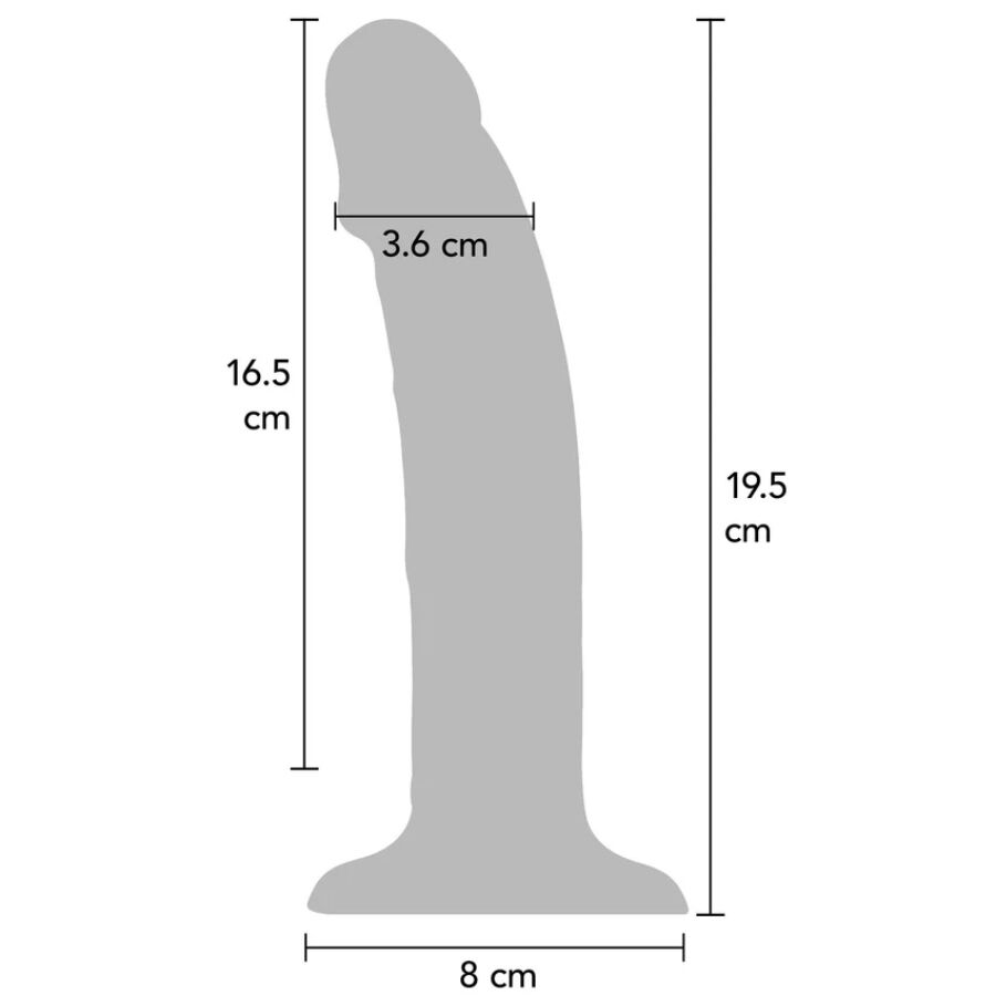 Get Real - Realistic Silicone Vibrating Dildo Clear 19.5 CM — Clear Silicone
