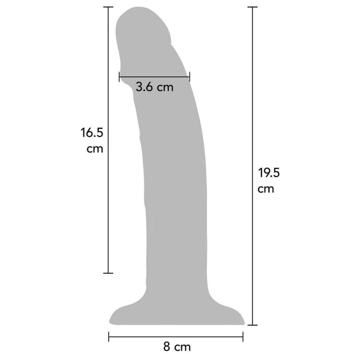 Get Real - Realistic Silicone Vibrating Dildo Clear 19.5 CM — Clear Silicone