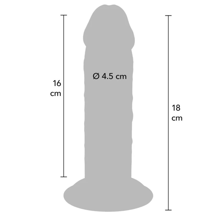 Get Real - Deluxe Thick Double-Density TPE Dong 18 CM — Skin TPE