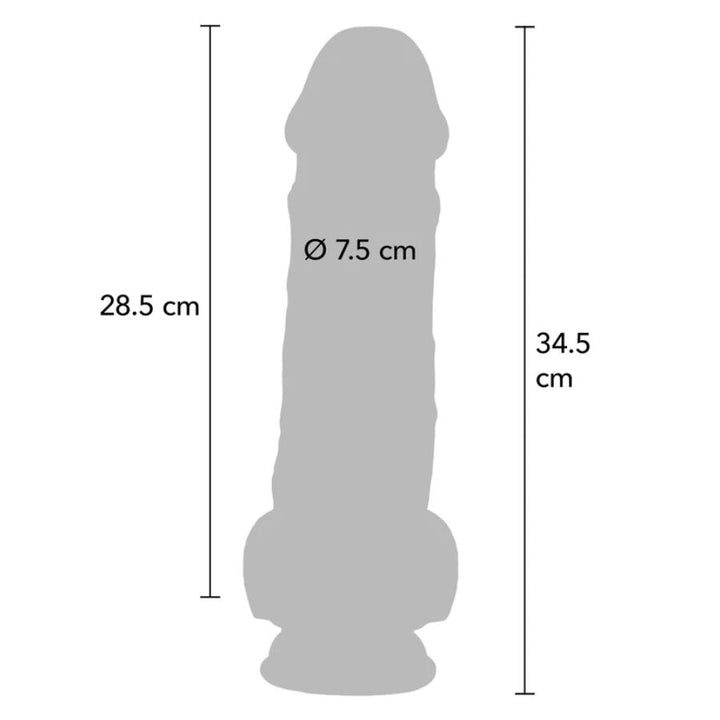 Get Real Deluxe Realistic Penis With Testicles Extra Thick — Skin, TPE