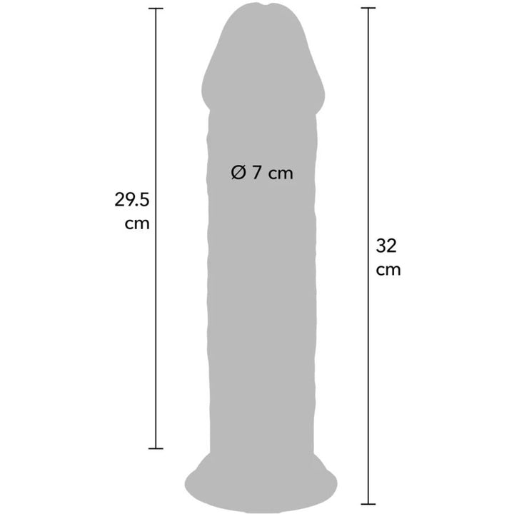 Get Real Deluxe Thick Double-Density TPE Dong 32 CM — Skin, TPE